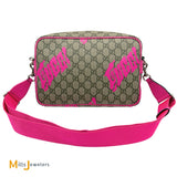 RARE Gucci X Currynew 2025 Playful Series GG Supreme Canvas Fuchsia Messenger Bag