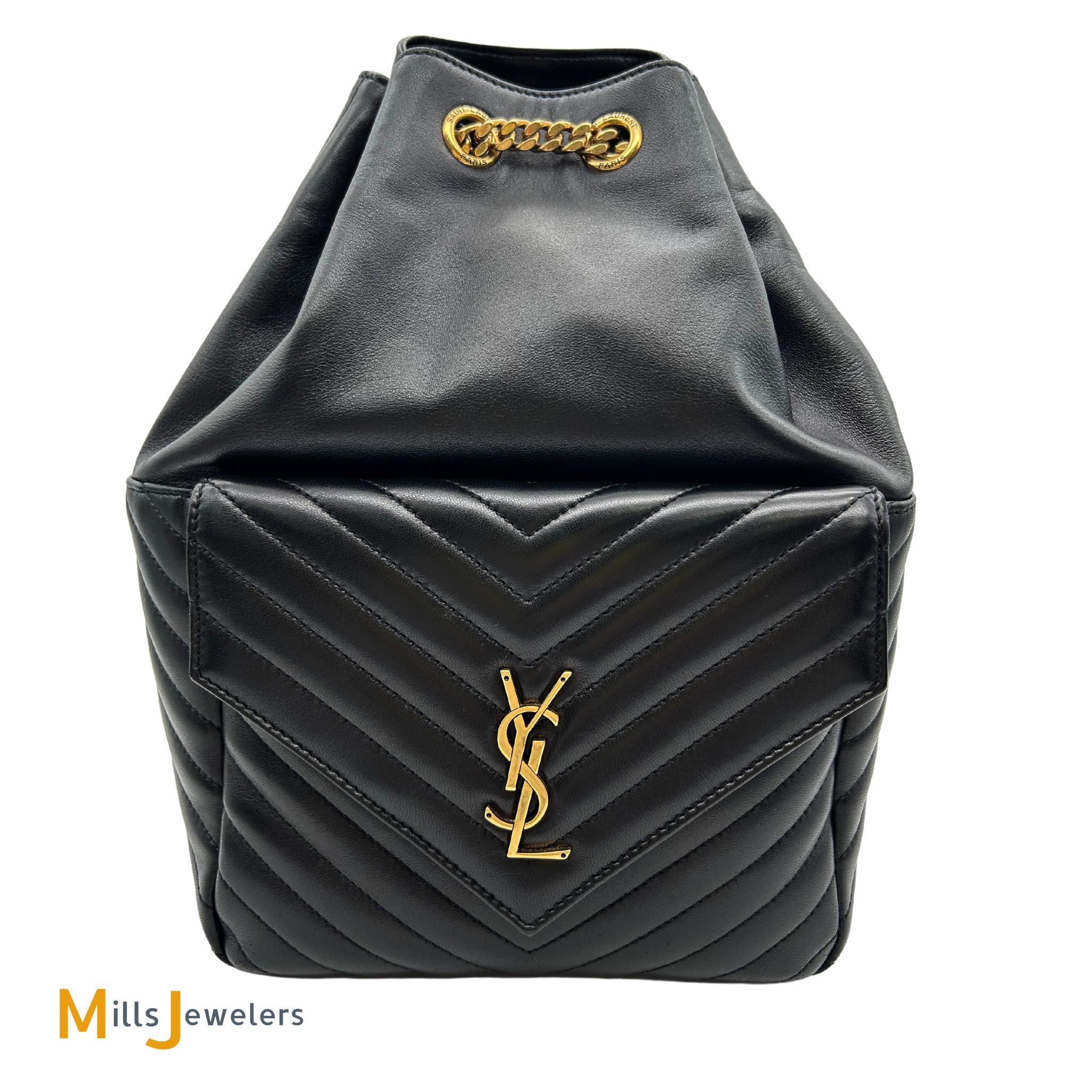 Yves Saint Laurent Black Leather Backpack YSL Backpack – ethan salyer luxuries main image 4