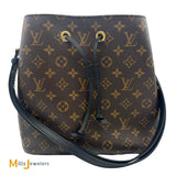 Louis Vuitton NéoNoé MM Monogram Noir Bucket Shoulder Bag M44020