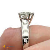 14K White Gold GIA Certified 2.01ct Heart-Shaped Solitaire Diamond Engagement Ring Size 6