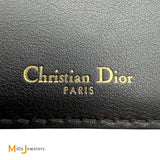 Christian Dior Calfskin Leather D-Fence Black Card Holder