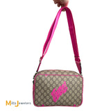 RARE Gucci X Currynew 2025 Playful Series GG Supreme Canvas Fuchsia Messenger Bag