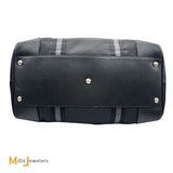 Gucci GG Web Black Nylon XL Duffle Weekender Bag 2015