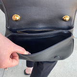 Gucci Blondie Medium Shoulder Bag Black Calfskin Leather