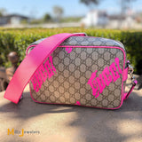 RARE Gucci X Currynew 2025 Playful Series GG Supreme Canvas Fuchsia Messenger Bag
