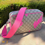RARE Gucci X Currynew 2025 Playful Series GG Supreme Canvas Fuchsia Messenger Bag