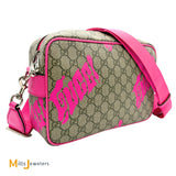 RARE Gucci X Currynew 2025 Playful Series GG Supreme Canvas Fuchsia Messenger Bag