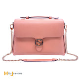 Gucci Soft Pink Dollar Calfskin Medium Shoulder Bag