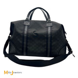 Gucci GG Web Black Nylon XL Duffle Weekender Bag 2015