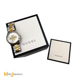 Gucci G-Timeless Two-Tone Stainless Steel Iconic Bee Silver Dial Watch YA1264131