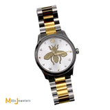 Gucci G-Timeless Two-Tone Stainless Steel Iconic Bee Silver Dial Watch YA1264131