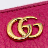 Gucci GG Marmont Zip-Around Calfskin Wallet Fuchsia