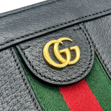 Gucci Black Calfskin Leather Ophidia Chain Shoulder Bag