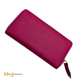 Gucci GG Marmont Zip-Around Calfskin Wallet Fuchsia