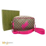 RARE Gucci X Currynew 2025 Playful Series GG Supreme Canvas Fuchsia Messenger Bag