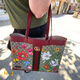 Gucci GG Ophidia Supreme Soft Floral Tote Bag with Pochette