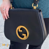 Gucci Blondie Medium Shoulder Bag Black Calfskin Leather