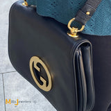 Gucci Blondie Medium Shoulder Bag Black Calfskin Leather