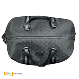 Gucci GG Web Black Nylon XL Duffle Weekender Bag 2015