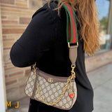 Gucci GG Ophidia Small Shoulder Bag With Strawberry Bag Charm