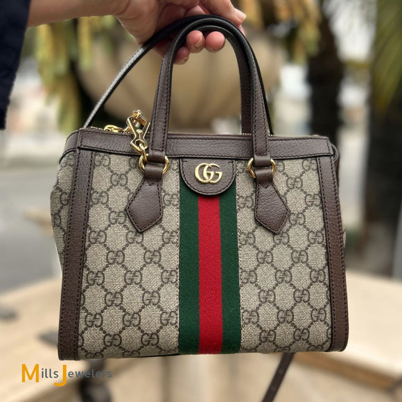 Gucci GG Ophidia Supreme Canvas Small Tote Crossbody Bag