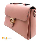 Gucci Soft Pink Dollar Calfskin Medium Shoulder Bag