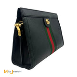 Gucci Black Calfskin Leather Ophidia Chain Shoulder Bag