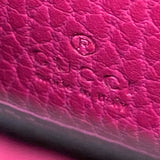Gucci GG Marmont Zip-Around Calfskin Wallet Fuchsia
