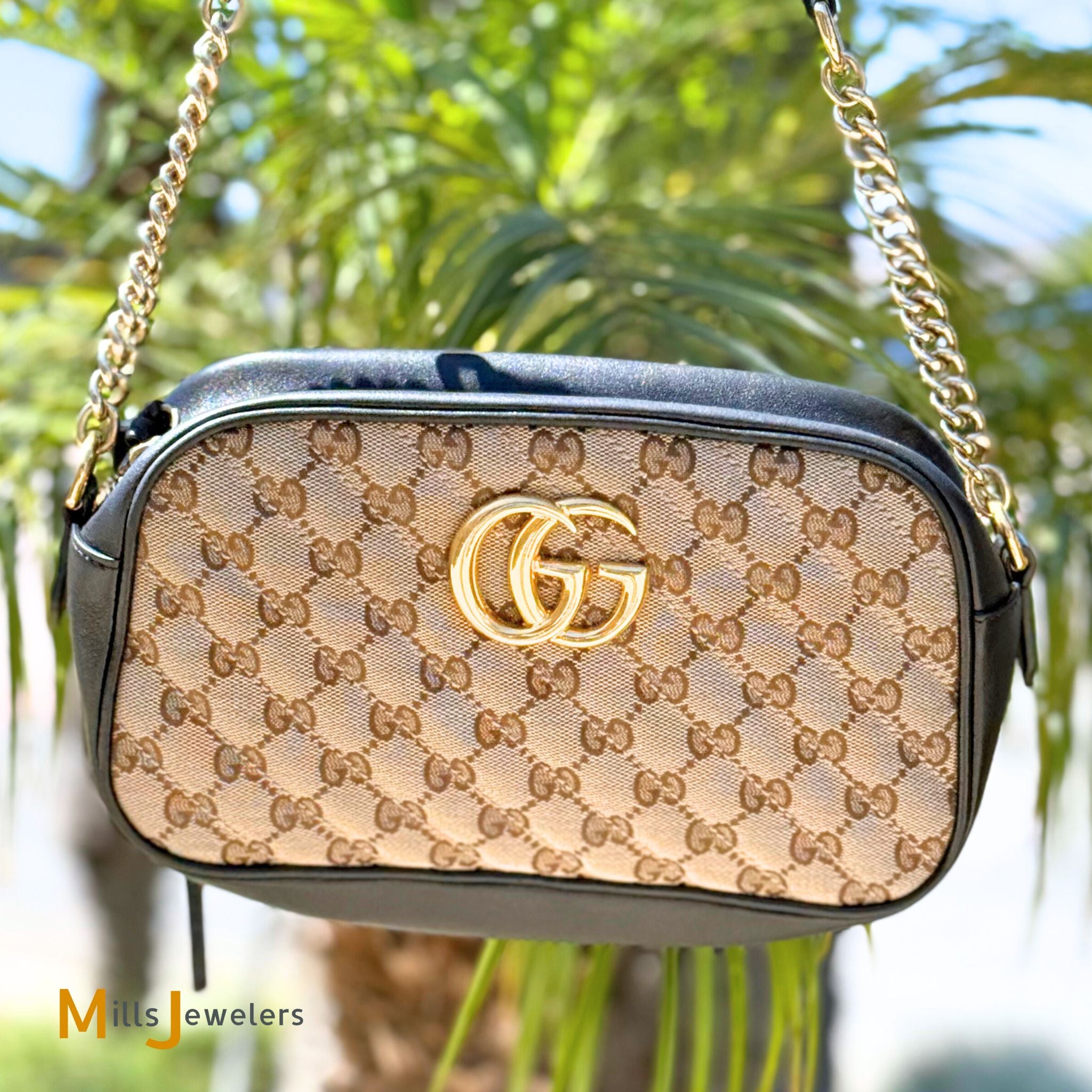 Gucci GG Marmont Matelasse Monogram Canvas Small Crossbody Bag