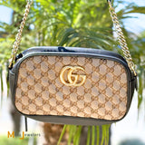 Gucci GG Marmont Matelasse Monogram Canvas Small Crossbody Bag