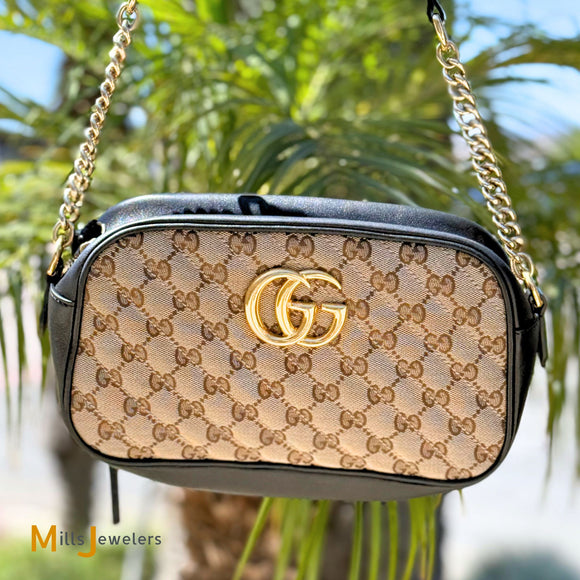 Gucci GG Marmont Matelasse Monogram Canvas Small Crossbody Bag