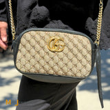 Gucci GG Marmont Matelasse Monogram Canvas Small Crossbody Bag