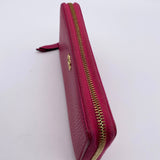 Gucci GG Marmont Zip-Around Calfskin Wallet Fuchsia