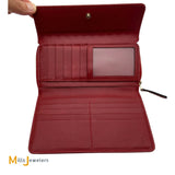 Gucci 449364 Signature microGuccissima Red Continental Zip-Around Bifold Wallet