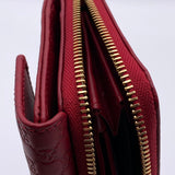 Gucci Signature microGuccissima Red Continental Leather Zip-Around Bifold Wallet