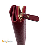 Gucci Signature microGuccissima Red Continental Leather Zip-Around Bifold Wallet