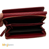 Gucci Signature microGuccissima Red Continental Leather Zip-Around Bifold Wallet