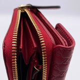 Gucci Signature microGuccissima Red Continental Leather Zip-Around Bifold Wallet