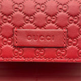 Gucci Signature microGuccissima Red Continental Leather Zip-Around Bifold Wallet