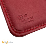 Gucci Signature microGuccissima Red Continental Leather Zip-Around Bifold Wallet