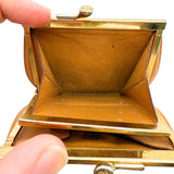 Vintage Gucci Micro GG Kiss Lock Coin Purse Wallet