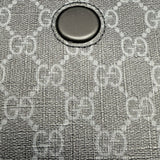 Gucci GG Supreme Black/Grey Coated Canvas Belt Flap Bag
