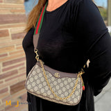 Gucci GG Ophidia Small Shoulder Bag With Strawberry Bag Charm