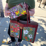 Gucci GG Ophidia Supreme Soft Floral Tote Bag with Pochette