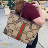 Gucci Ophidia Jumbo GG Web Canvas Tote Bag