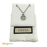 Gucci Interlocking GG Pendant Sterling Silver 925 Chain Necklace