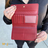 Gucci 449364 Signature microGuccissima Red Continental Zip-Around Bifold Wallet