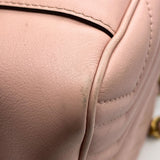 Gucci Calfskin Matelasse Medium GG Marmont Pink Shoulder Bag