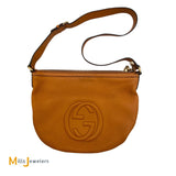 Gucci Soho Interlocking G Orange Leather Shoulder Tassel Handbag