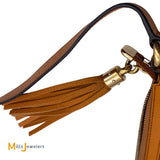 Gucci Soho Interlocking G Orange Leather Shoulder Tassel Handbag